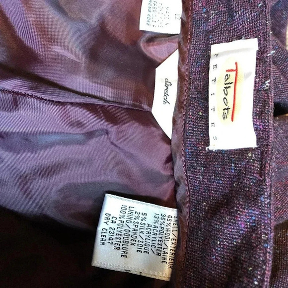 Talbots Stretch Wool blend dress pants Women Size 12 - Picture 4 of 7